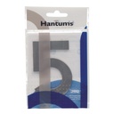 Número puerta 5 acero inoxidable con adhesivo