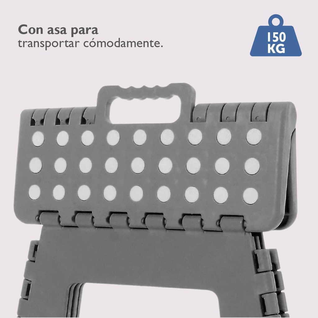 Taburete de plástico plegable