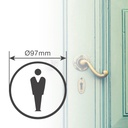 Símbolo baño adhesivo hombre Ø97mm