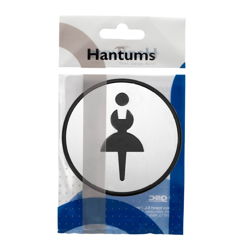 Símbolo baño adhesivo mujer Ø97mm