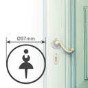 Símbolo baño adhesivo mujer Ø97mm