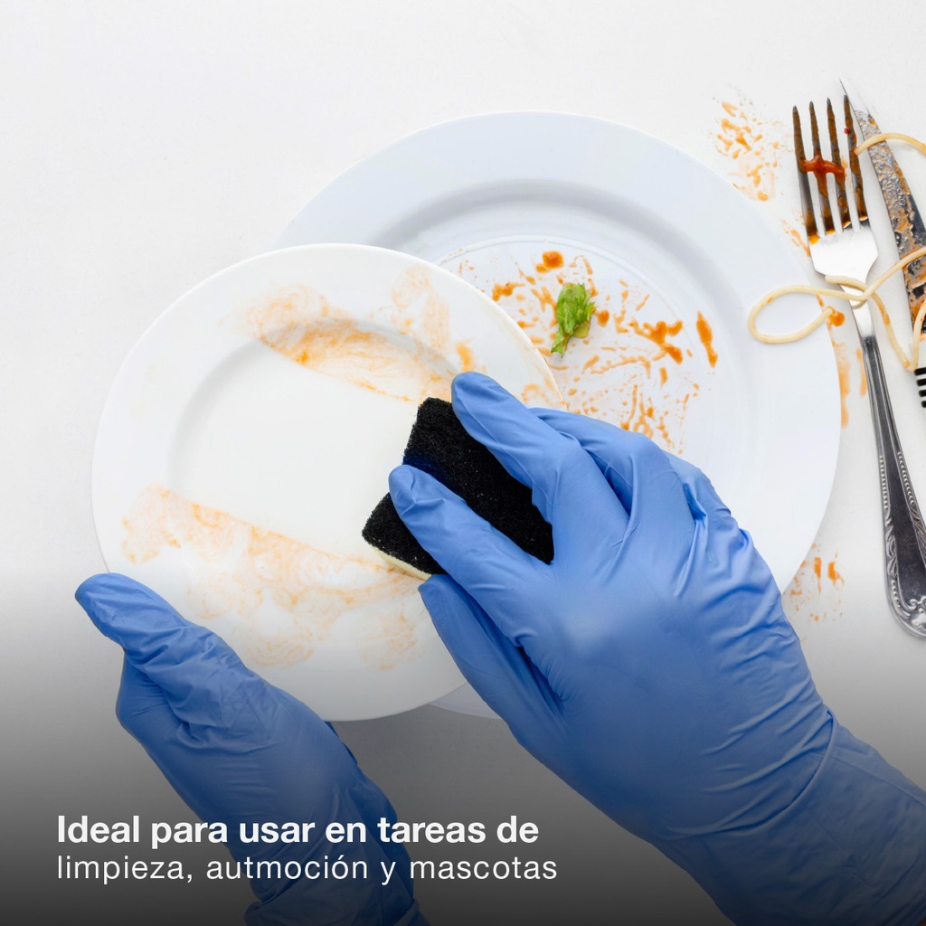 Caja 100 guantes desechables de nitrilo Azul - Talla M