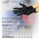Caja 50 guantes desechables de nitrilo diamantado/grip Negro - Talla XL