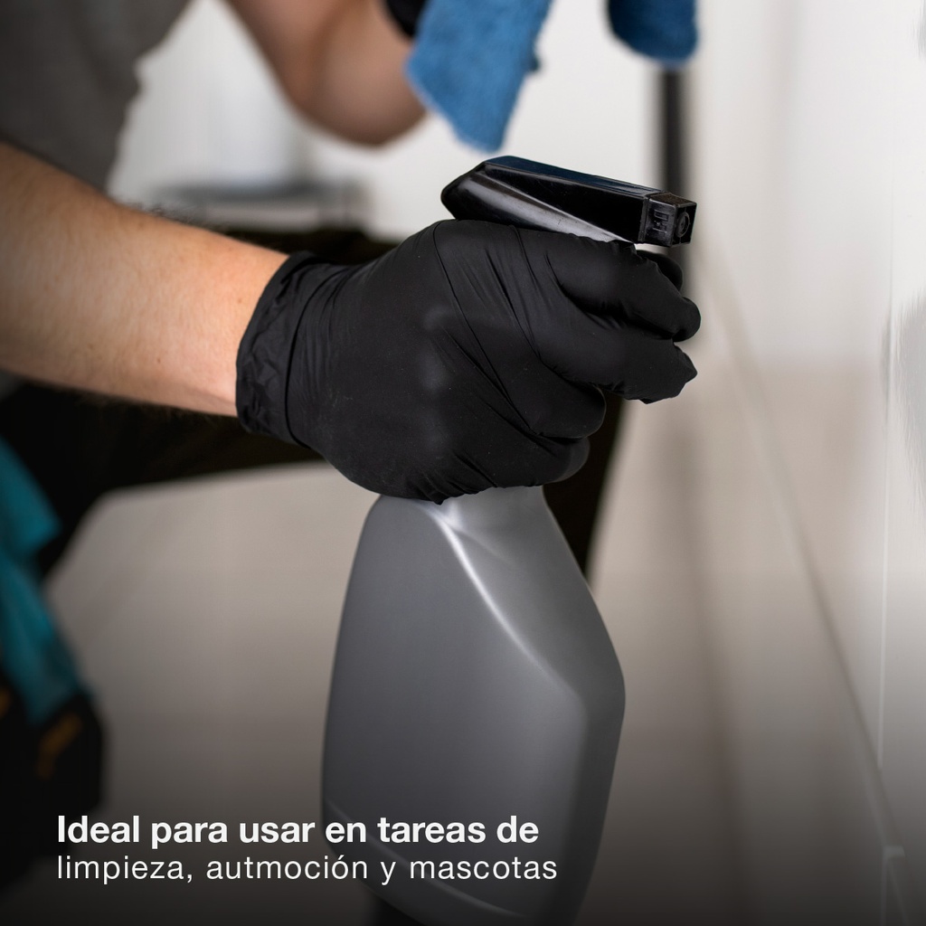 Caja 50 guantes desechables de nitrilo diamantado/grip Negro - Talla XL