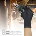 Caja 50 guantes desechables de nitrilo diamantado/grip Negro - Talla XL