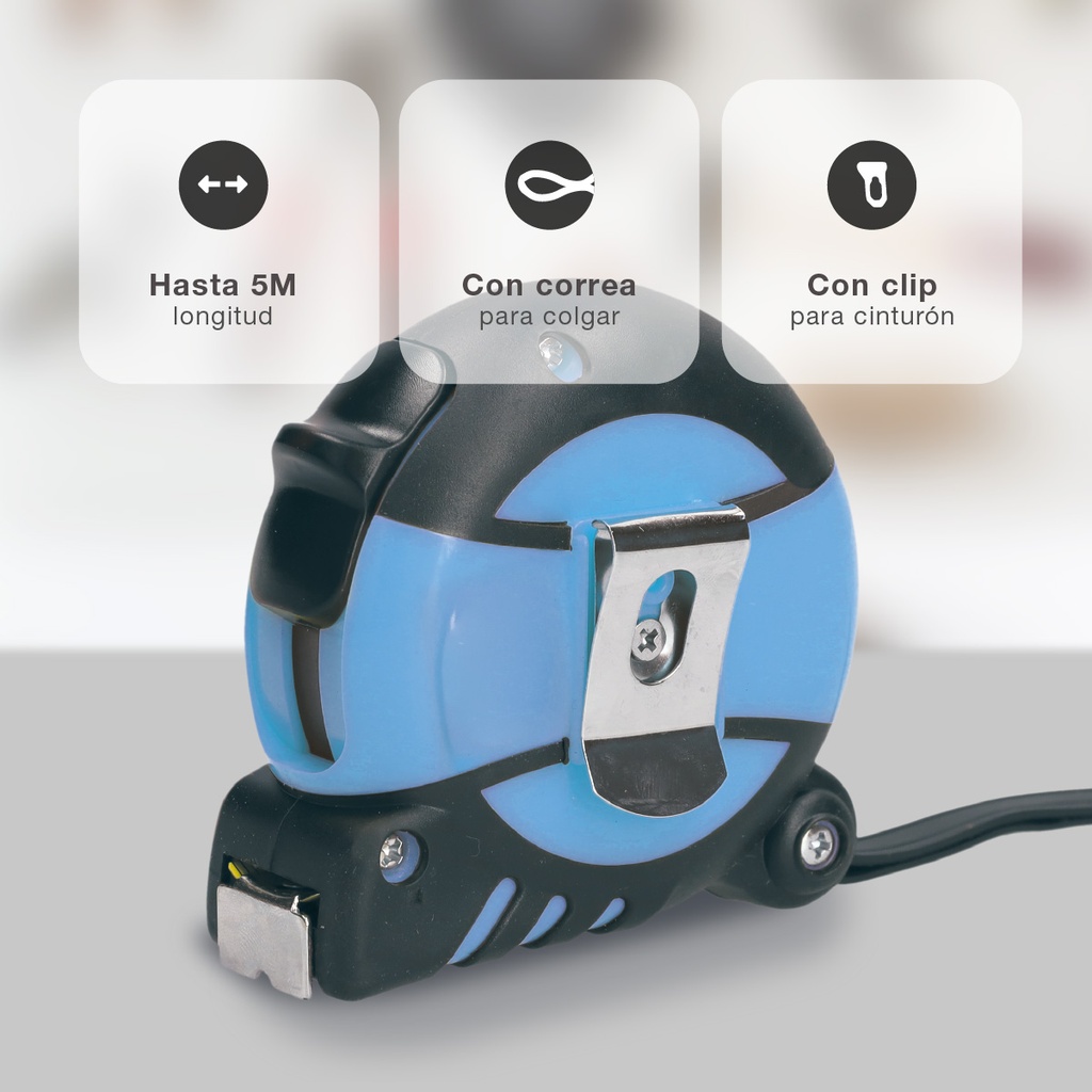 Cinta Métrica Goma 19mm-5M 12uds/caja expositor