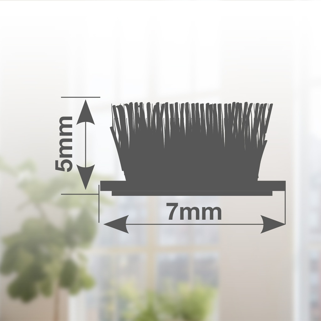 Rollo burlete adhesivo con flecos 6M