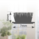 Rollo burlete adhesivo con flecos 6M