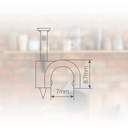 Bolsa de 100 grapillones para cable manguera redondo 7mm