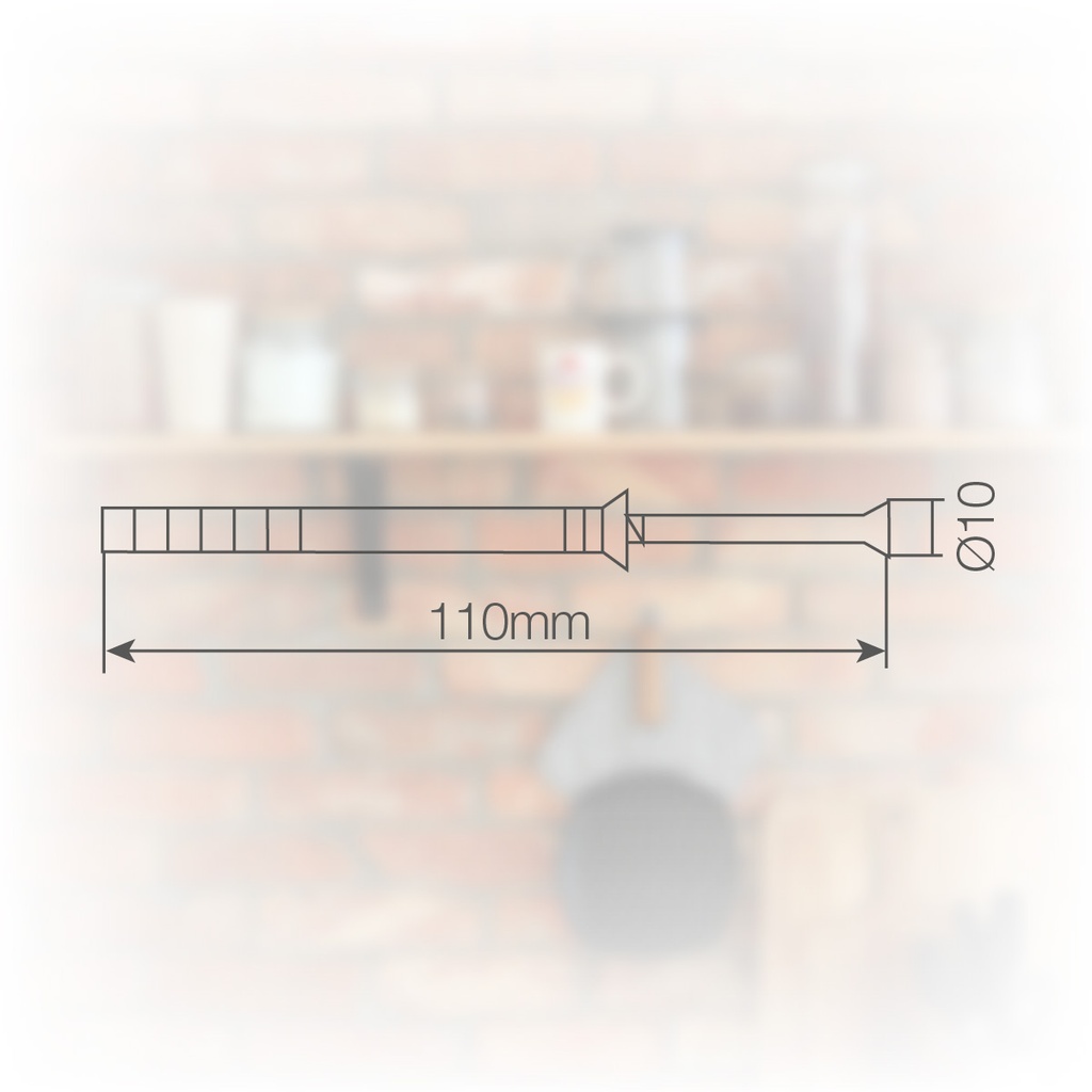 Tornillo con taco de Nylon 80mm Ø10mm