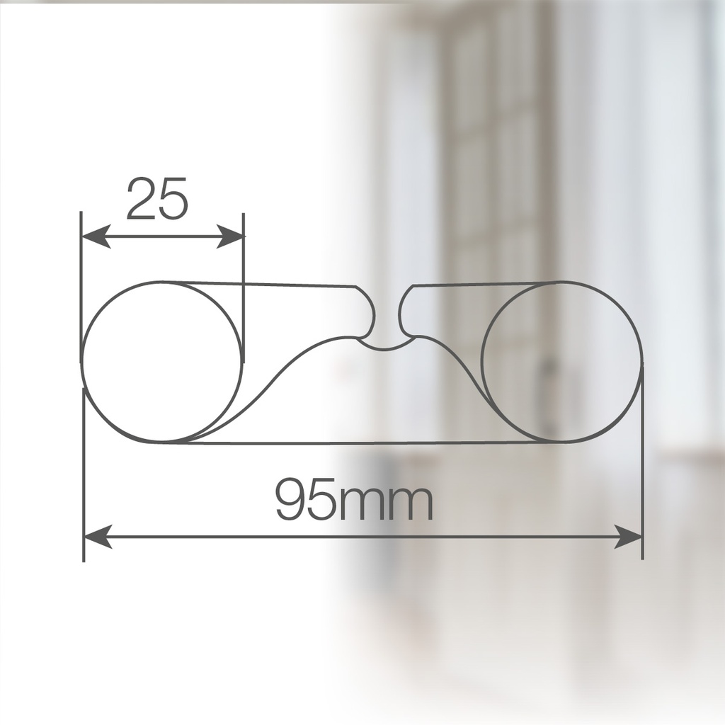 Doble rollo aislante 0,95M Blanco
