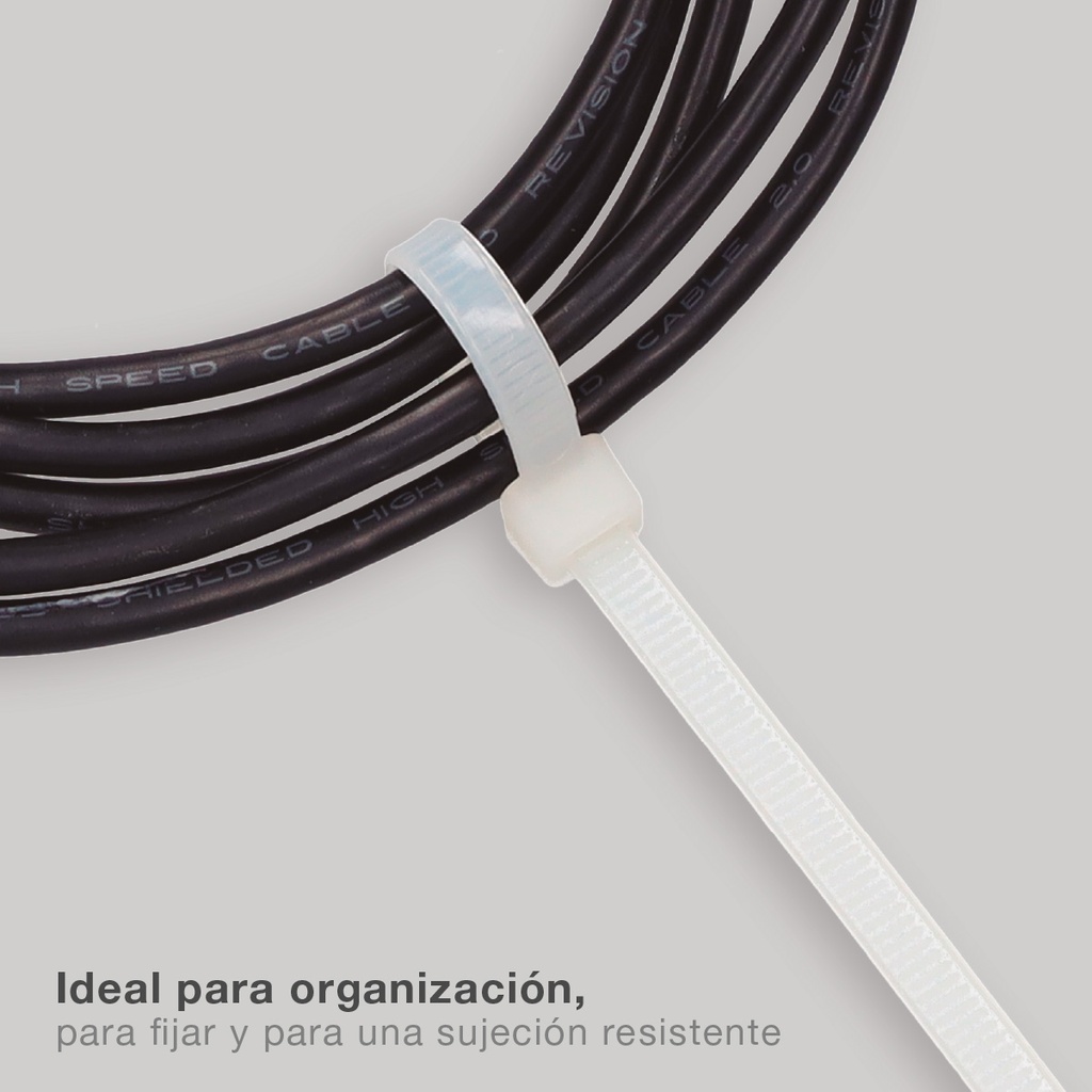 Bolsa 100u bridas 100% nylon 300x3.6mm Natural
