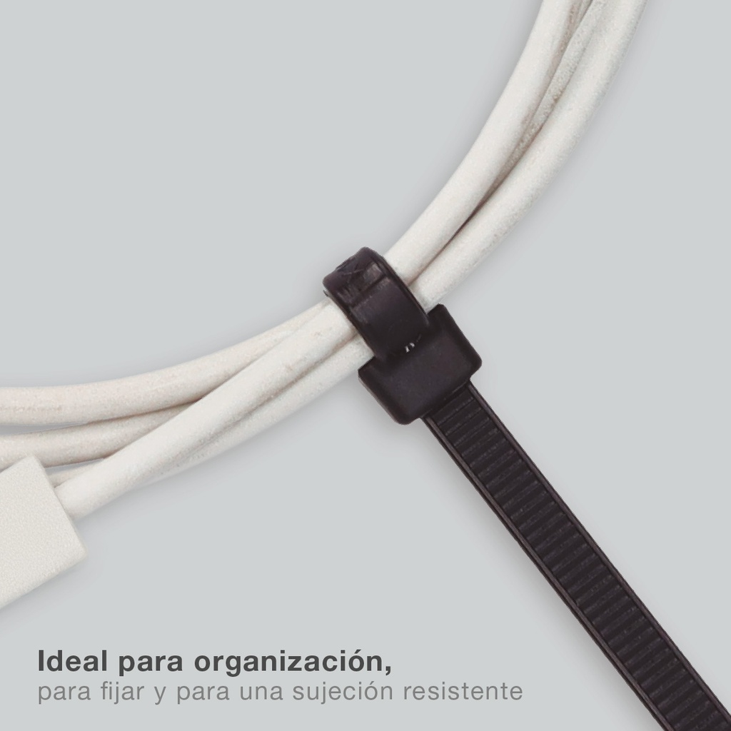 Bolsa 100u bridas 100% nylon 300x3.6mm Negro