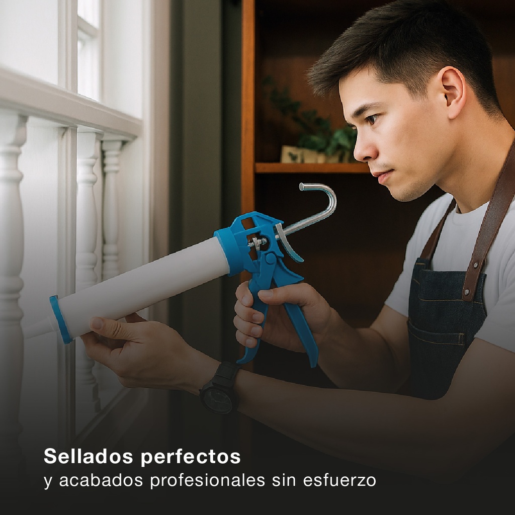 Pistola de silicona con fuelle