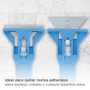 Rasqueta de plastico con cuchilla acero + 2 recambios