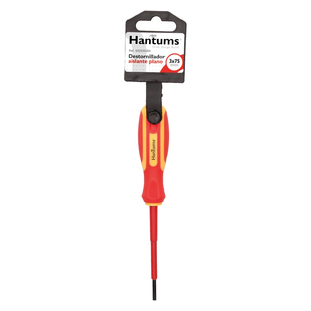 Destornillador aislante plano 3x75mm