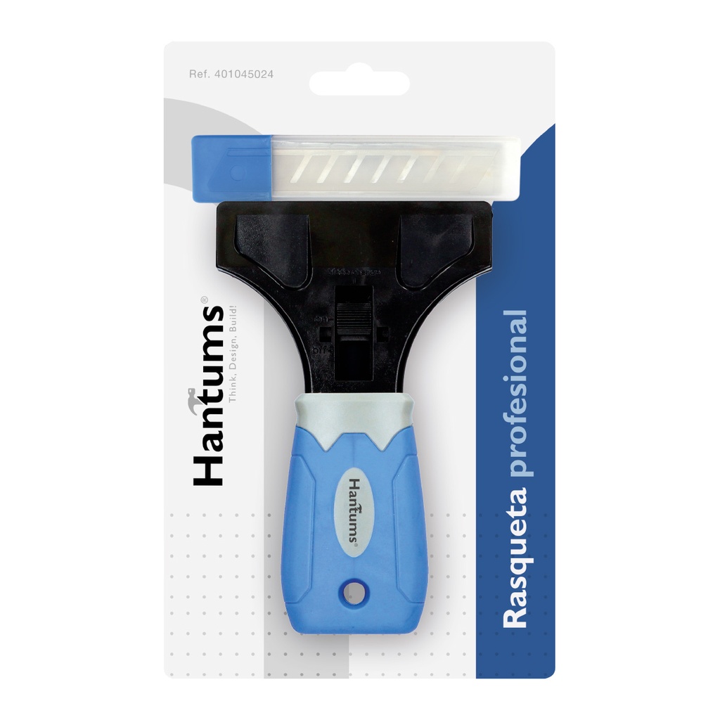 Rasqueta profesional con cuchilla de acero y 4 recambios