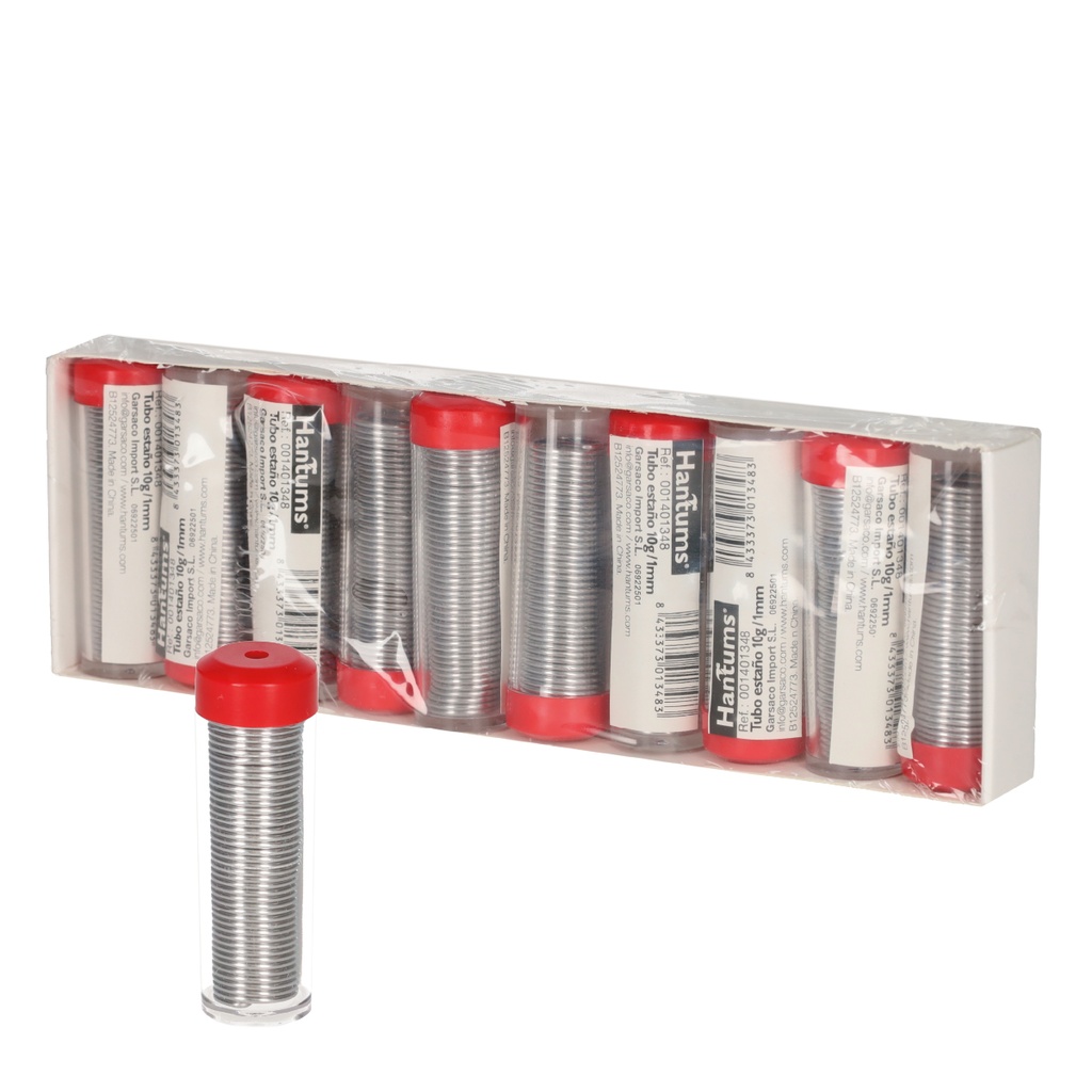 Pack 10 Tubos de estaño al 60% 10gr 1mm