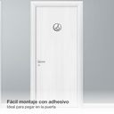Símbolo baño adhesivo minusválido Ø97mm