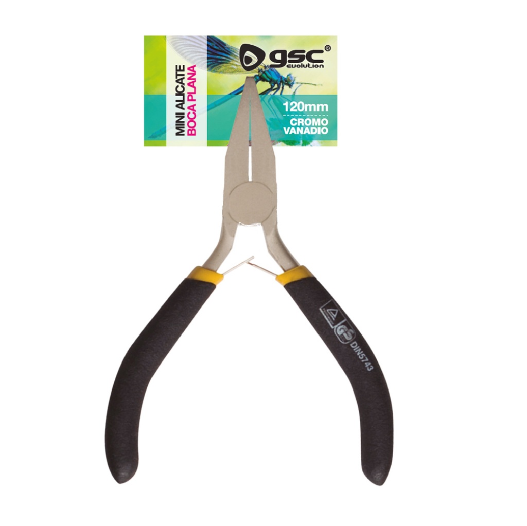 Mini-Alicate Boca Plana, Cromo Vanadio 120mm