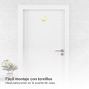 Número puerta 5 acero inoxidable con tornillo