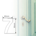 Número puerta 7 acero inoxidable con adhesivo