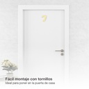 Número puerta 7 acero inoxidable con tornillo