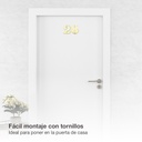 Número puerta 8 acero inoxidable con tornillo