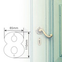 Número puerta 8 acero inoxidable con tornillo