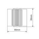 Sujetaescobas acero con rodillos goma - Cromado mate