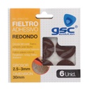 Set 4 fieltros adhesivos redondos Ø35mm - Marron