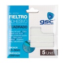 Set 5 fieltros adhesivos cuadrados 13x91mm - Blanco