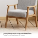 Set 4 fieltros adhesivos cuadrados 44x38mm - Blanco