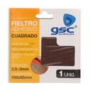 Fieltro adhesivo cuadrado 100x85mm - Marron