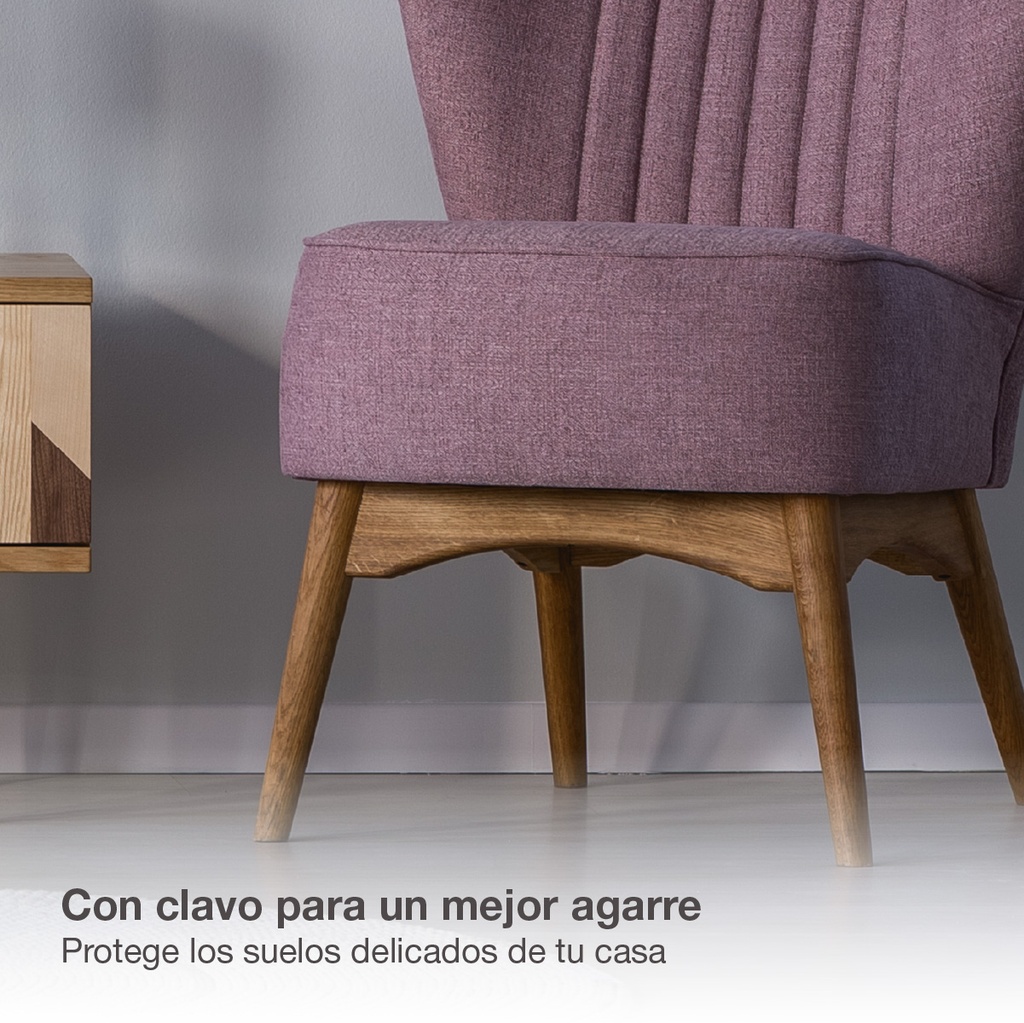 Set  8 fieltros redondos con clavo Ø24mm - Marron