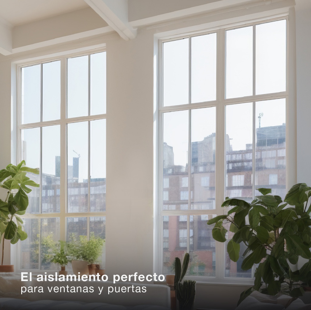 Burlete adhesivo espuma 12mm - 10M Blanco