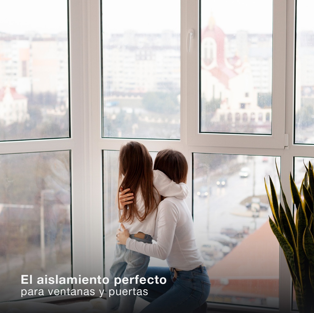 Burlete adhesivo caucho 9mm - 6M Blanco