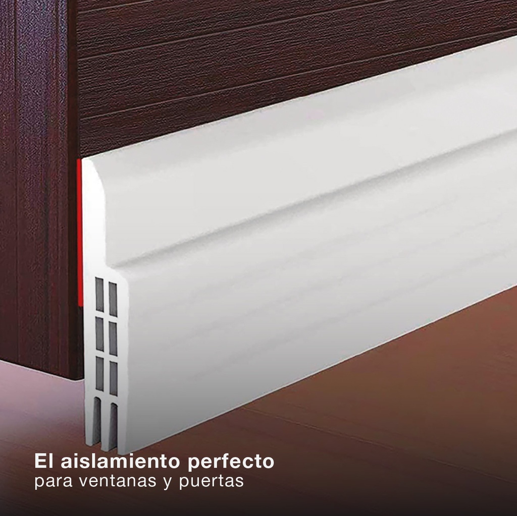 Burlete de silicona adhesivo 1M Blanco