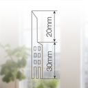 Burlete de silicona adhesivo 1M Blanco