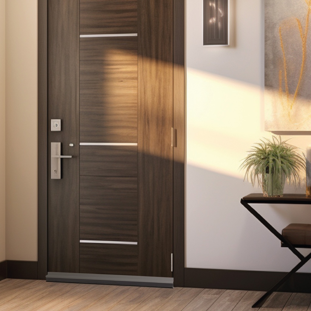 Burlete PVC con goma adhesivo 1M Plata