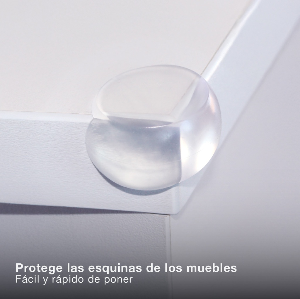 Set 4 protege-esquinas silicona transparente