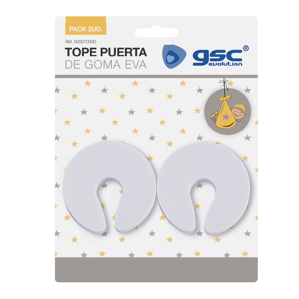 Pack 2 Topes para puerta de goma EVA