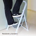 Taburete acero 2 peldaños Máx. 150KG