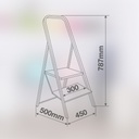 Taburete acero 2 peldaños Máx. 150KG