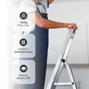 Escalera aluminio 4 peldaños Max. 150kg