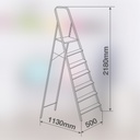 Escalera aluminio 7 peldaños Max. 150kg