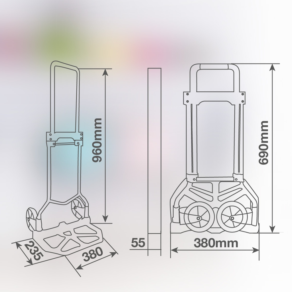 Carretilla plegable Max. 60kg