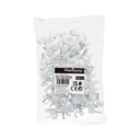 Bolsa de 100 grapillones para cable manguera redondo 8mm