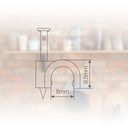 Bolsa de 100 grapillones para cable manguera redondo 8mm