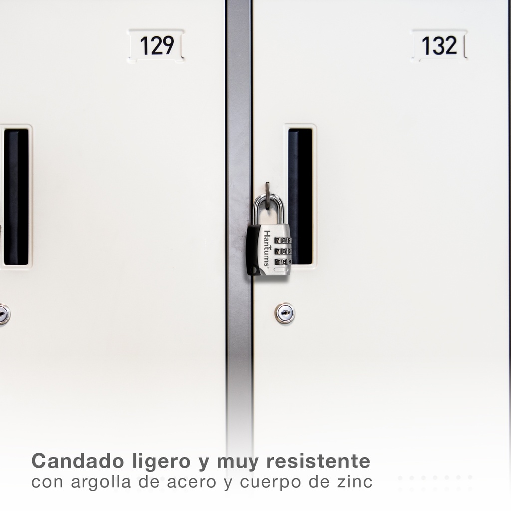 Candado de combinación de 3 números 30mm - 10u caja exp